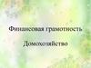 Финансовая грамотность. Домохозяйство
