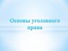 Основы уголовного права
