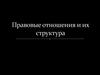 Правовые отношения и их структура