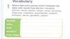 Vocabulary