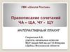 Правописание сочетаний ЧА – ЩА, ЧУ - ЩУ