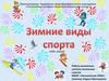 Зимние виды спорта