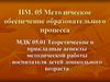 Теоретические и прикладные аспекты методической работы воспитателя детей дошкольного возраста
