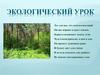 Экологический урок
