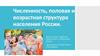 Численность, половая и возрастная структура населения России