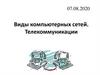 Виды компьютерных сетей. Телекоммуникации