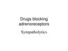 Drugs blocking adrenoreceptors