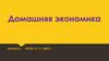 Домашняя экономика