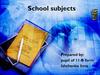 School subjects