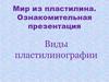 Мир из пластилина. Виды пластилинографии