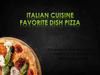 Italian cuisine. Cooking italian pizza