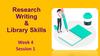 Research Writing & Library Skills