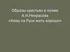 Образы крестьян в поэме А.Н. Некрасова «Кому на Руси жить хорошо»