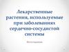 Лекарственные растения, используемые при заболеваниях сердечно-сосудистой системы