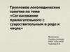 Согласование прилагательного с существительным в роде и числе