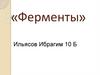 Ферменты. Добавка незначительной концентрации фермента