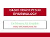 Basic concepts in epidemiology