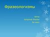 Фразеологизмы - устойчивые обороты речи (5 класс)