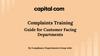 Complaints Training. Guide for Customer Facing