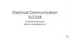Electrical Communication ELC318