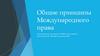 Общие принципы Международного права