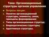 Организационные структуры органов управления. Раздел 2