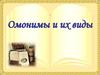 Омонимы и их виды