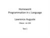 Homework Programmation in c Language