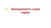 Принадлежность к двум мирам. Предмет «обществознание»