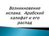 Возникновение ислама. Арабский халифат и его распад
