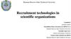 Recruitment technologies in scientific organizations