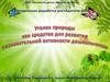 Уголок природы как средство для развития познавательной активности дошкольников