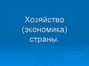 Хозяйство (экономика) страны