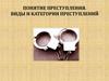 Понятие преступления. Виды и категории преступлений