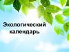 Экологический календарь