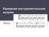 Камерная инструментальная музыка. Этюд