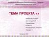 Теоретическая часть: обоснование выбора темы, цель, задачи проекта, планирование работы