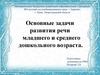 Развитие речи у детей младшего и среднего дошкольного возраста