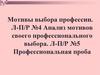 Мотивы выбора профессии