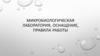 Микробиологическая лаборатория, оснащение, правила работы