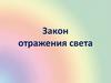 Закон отражения света