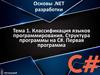 Классификация языков программирования. Структура программы на С#. Первая программа