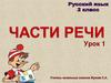 Части речи. 2 класс