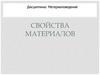 Свойства материалов