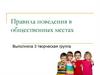 Правила поведения в общественных местах