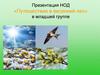 Путешествие в весенний лес. Младшая группа