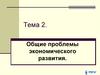Общие проблемы экономического развития