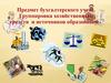 Предмет бухгалтерского учета. Группировка хозяйственных средств и источников образования