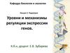 Педиатрия. Уровни и механизмы регуляции экспрессии генов. Лекция 3