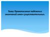 Правописание падежных окончаний имен существительных